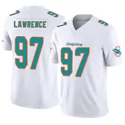 Men's Miami Dolphins Rashard Lawrence White Limited Vapor F.U.S.E. Jersey By Nike